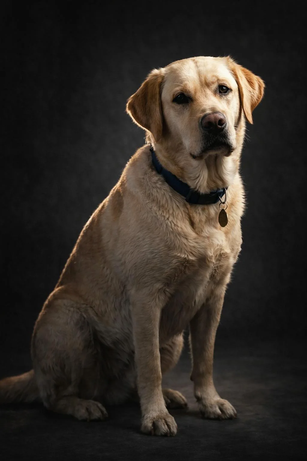 Valmis studiomuotokuva koirasta