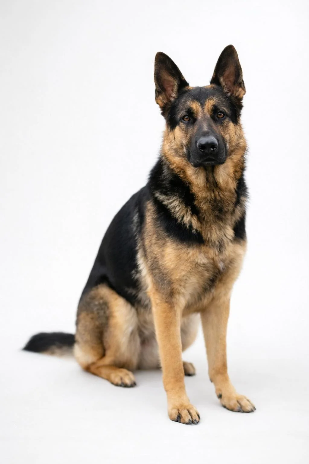 Saksanpaimenkoiran studiomuotokuva